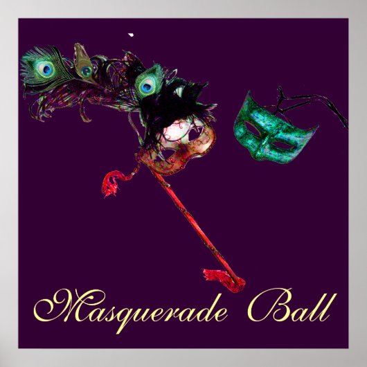 MARDI GRAS MASQUERADE BALL , Lila Poster (Vorne)
