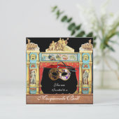 MARDI GRAS MASQUERADE BALL MASKS THEATER BÜHNE EINLADUNG (Stehend Vorderseite)