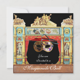 MARDI GRAS MASQUERADE BALL MASKS THEATER BÜHNE EINLADUNG