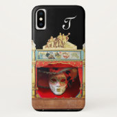 MARDI GRAS MASQUERADE BALL THEATER BÜHNE Monogramm Case-Mate iPhone Hülle (Rückseite)
