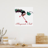 MARDI GRAS MASQUERADE BALL, weiß Poster (Küche)