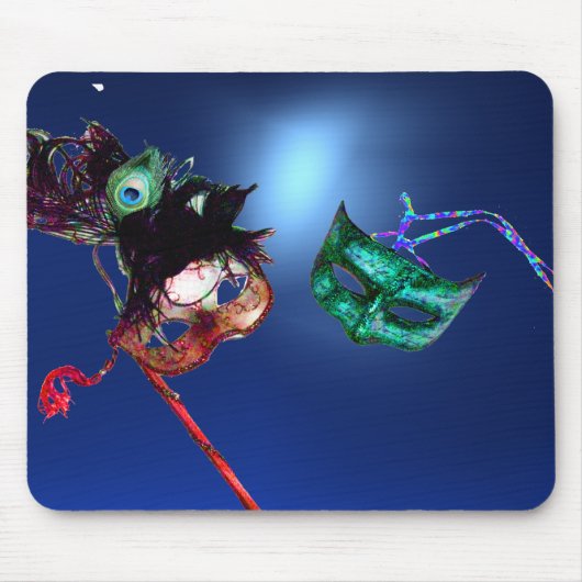 MARDI GRAS MASQUERADE blau Mousepad (Vorne)