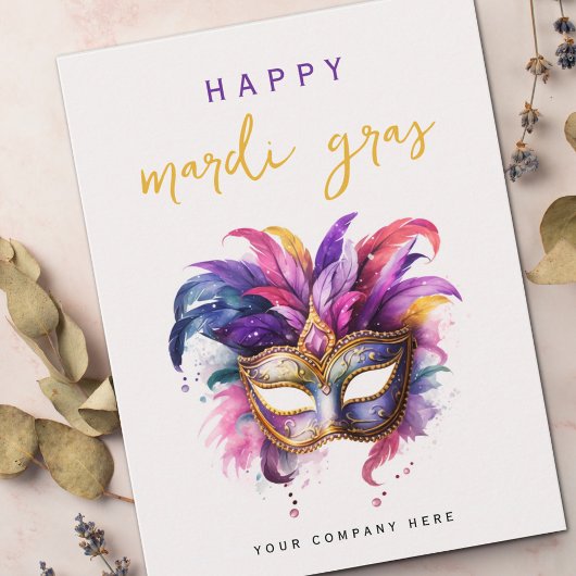 Mardi Gras Masquerade Business Postkarte