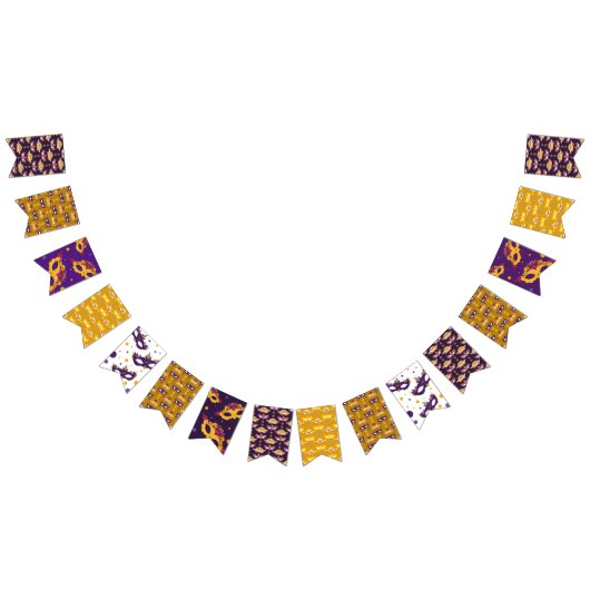 Mardi Gras Masquerade Carnaval Wimpelkette (Alle)