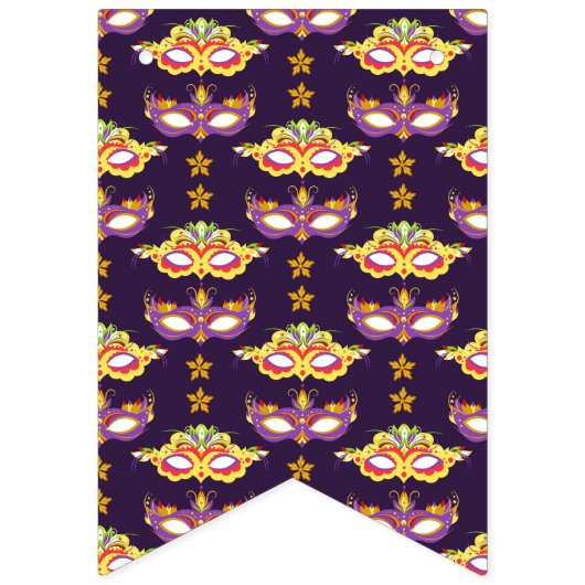 Mardi Gras Masquerade Carnaval Wimpelkette (Erste Fahne)