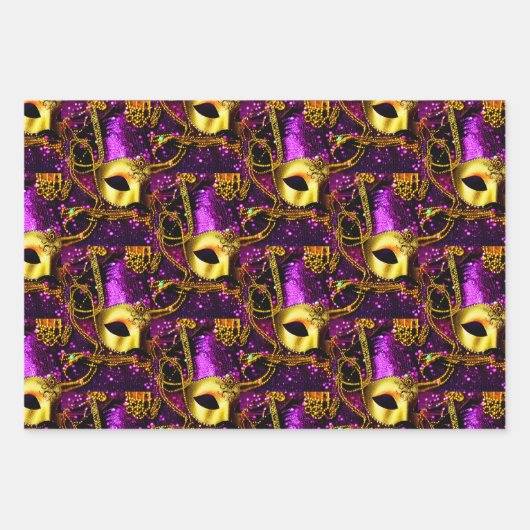 Mardi Gras Masquerade Collection Geschenkpapier Set (Vorderseite 2)