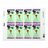 MARDI GRAS MASQUERADE Confetti-Edelstein-Monogramm (Vorne)