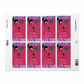 MARDI GRAS MASQUERADE Confetti Edelstein Roter Bor (Vorne)