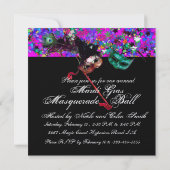 MARDI GRAS MASQUERADE & CONFETTI Eis Einladung (Rückseite)