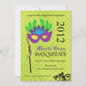 Mardi Gras Masquerade Einladung (Vorderseite)