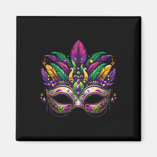 Mardi Gras Masquerade Festival Moon and Stars Magnet