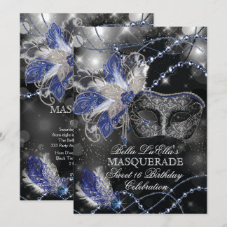 Mardi Gras Masquerade Geburtstagsparty Einladung