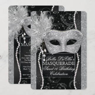 Mardi Gras Masquerade Geburtstagsparty Einladung