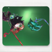 MARDI GRAS MASQUERADE grün Mousepad (Vorne)
