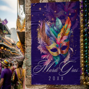 Mardi Gras Masquerade Mask Lila Poster