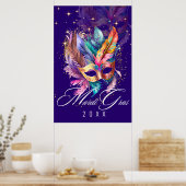Mardi Gras Masquerade Mask | Lila Poster (Küche)
