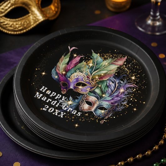 Mardi Gras Masquerade Mask Pappteller