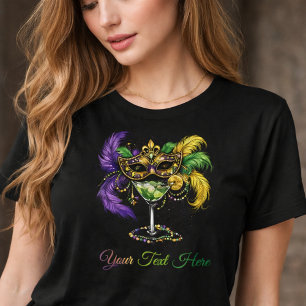 Mardi Gras Masquerade Mask- und Martini-Party Tri-Blend Shirt