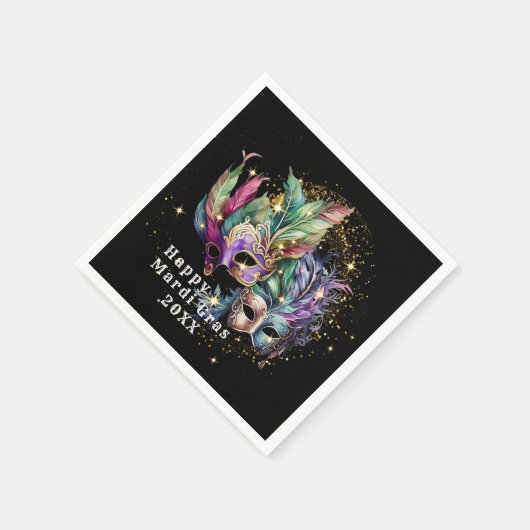 Mardi Gras Masquerade Maskenpapier Napkins Serviette (Ecke)