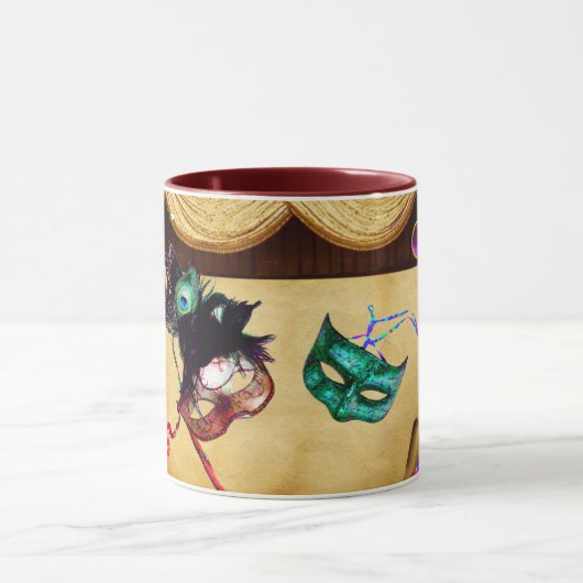 MARDI GRAS MASQUERADE MASKS Bühne Tasse (Zentrum)