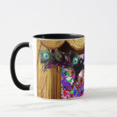 MARDI GRAS MASQUERADE MASKS Colorful Confetti Tasse (Links)