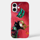 MARDI GRAS MASQUERADE MASKS Rote Seide Case-Mate iPhone Hülle (Rückseite)