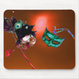MARDI GRAS MASQUERADE Orange Mousepad