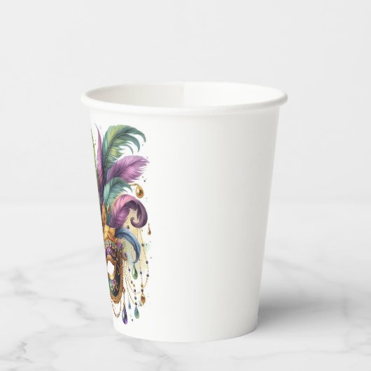 Mardi Gras Masquerade Pappbecher (Links)