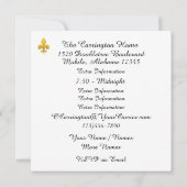 Mardi Gras Masquerade Party Einladung (Rückseite)