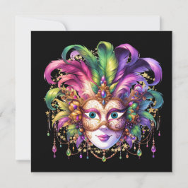 Mardi Gras Masquerade Party Einladung