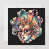 Mardi Gras Masquerade Party Einladung (Vorderseite)