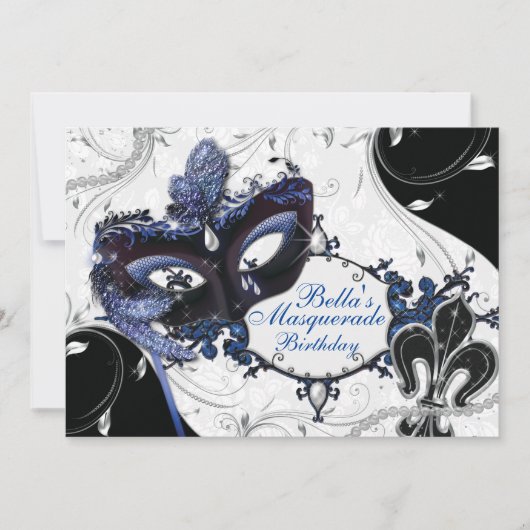 Mardi Gras Masquerade Party Einladungen (Vorderseite)