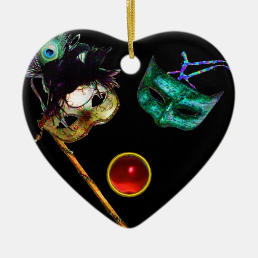 MARDI GRAS MASQUERADE PARTY, Gem Stones Keramikornament (Vorne)