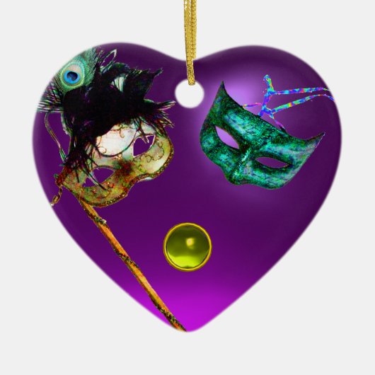 MARDI GRAS MASQUERADE PARTY, Gem Stones Keramikornament (Vorne)
