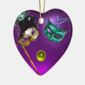 MARDI GRAS MASQUERADE PARTY, Gem Stones Keramikornament (Links)