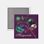MARDI GRAS MASQUERADE PARTY MAGNET (Vorderseite/Rückseite)