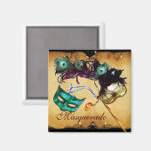 MARDI GRAS MASQUERADE PARTY MAGNET (Vorderseite/Rückseite)