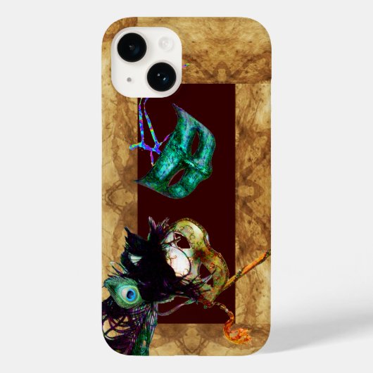 MARDI GRAS MASQUERADE Perchment Case-Mate iPhone Hülle (Rückseite)