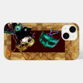 MARDI GRAS MASQUERADE Perchment Case-Mate iPhone Hülle (Rückseite (Horizontal))