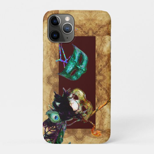 MARDI GRAS MASQUERADE Perchment Case-Mate iPhone Hülle (Rückseite)