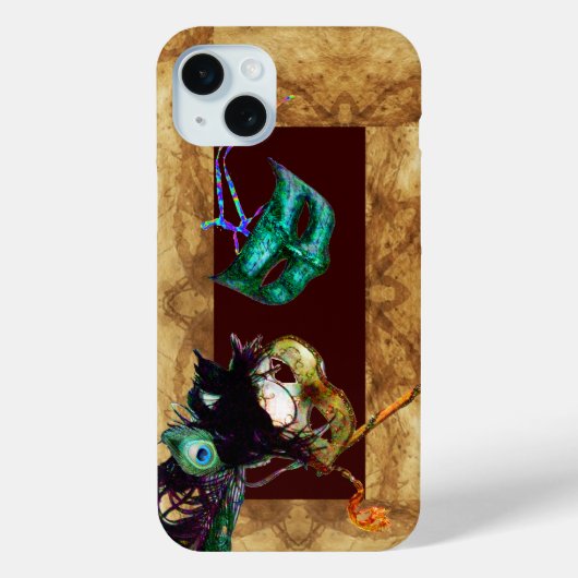 MARDI GRAS MASQUERADE Perchment Case-Mate iPhone Hülle (Rückseite)