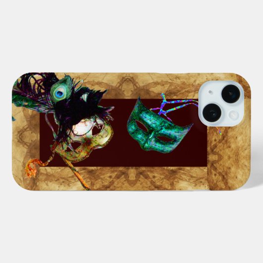 MARDI GRAS MASQUERADE Perchment Case-Mate iPhone Hülle (Rückseite (Horizontal))