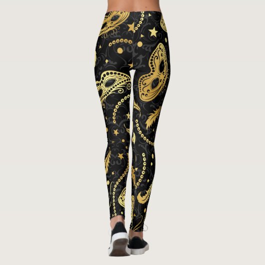 Mardi Gras Masquerade Pop Mode Leggings (Rückseite)