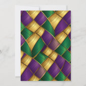 Mardi Gras Masquerade Quinceanera Einladung (Rückseite)