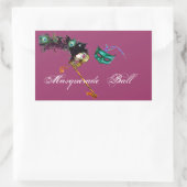 MARDI GRAS MASQUERADE RECHTECKIGER AUFKLEBER (Tasche)