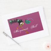 MARDI GRAS MASQUERADE RECHTECKIGER AUFKLEBER (Umschlag)