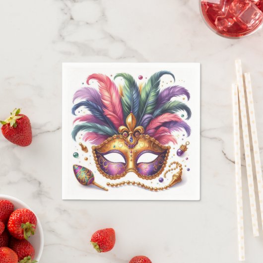 Mardi Gras Masquerade Serviette (Beispiel)