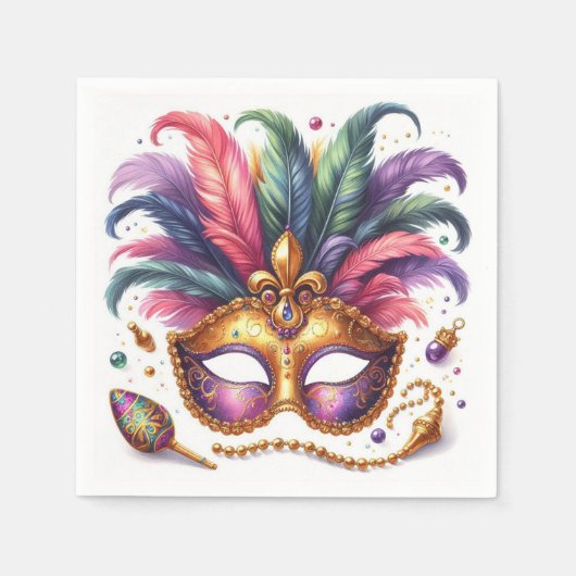 Mardi Gras Masquerade Serviette (Vorderseite)