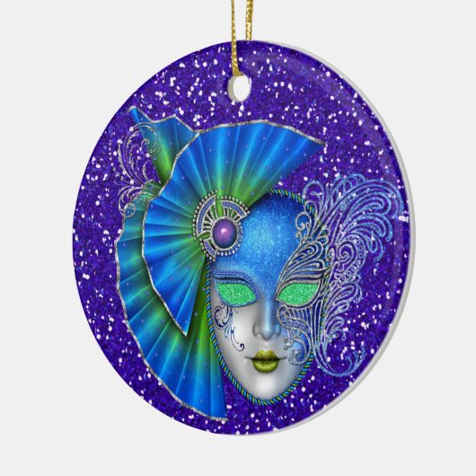 Mardi Gras - Masquerade - SRF Keramik Ornament (Links)