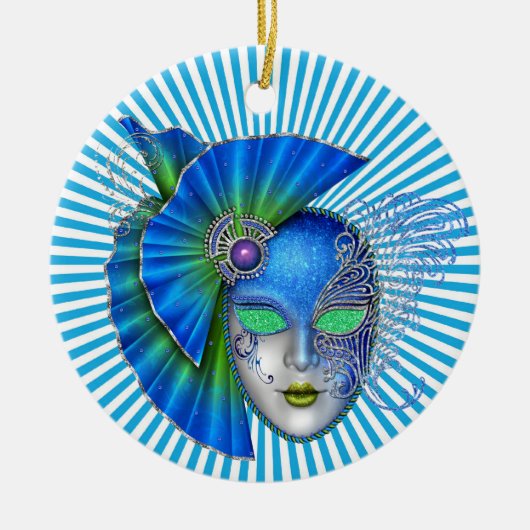 Mardi Gras - Masquerade - SRF Keramik Ornament (Vorne)